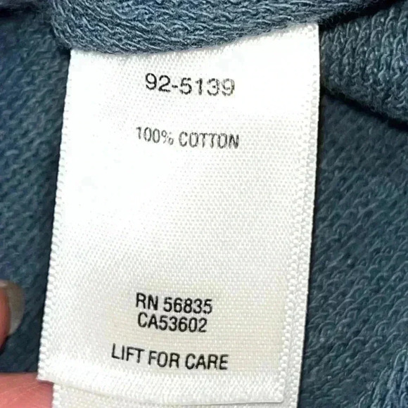 Cabellas blue snap front jacket with snap pockets and suede waist cincing belt - Picture 7 of 12